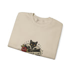 Book Witch Club Sweatshirt | Traditional Tattoo Flash, Black Cat & Roses