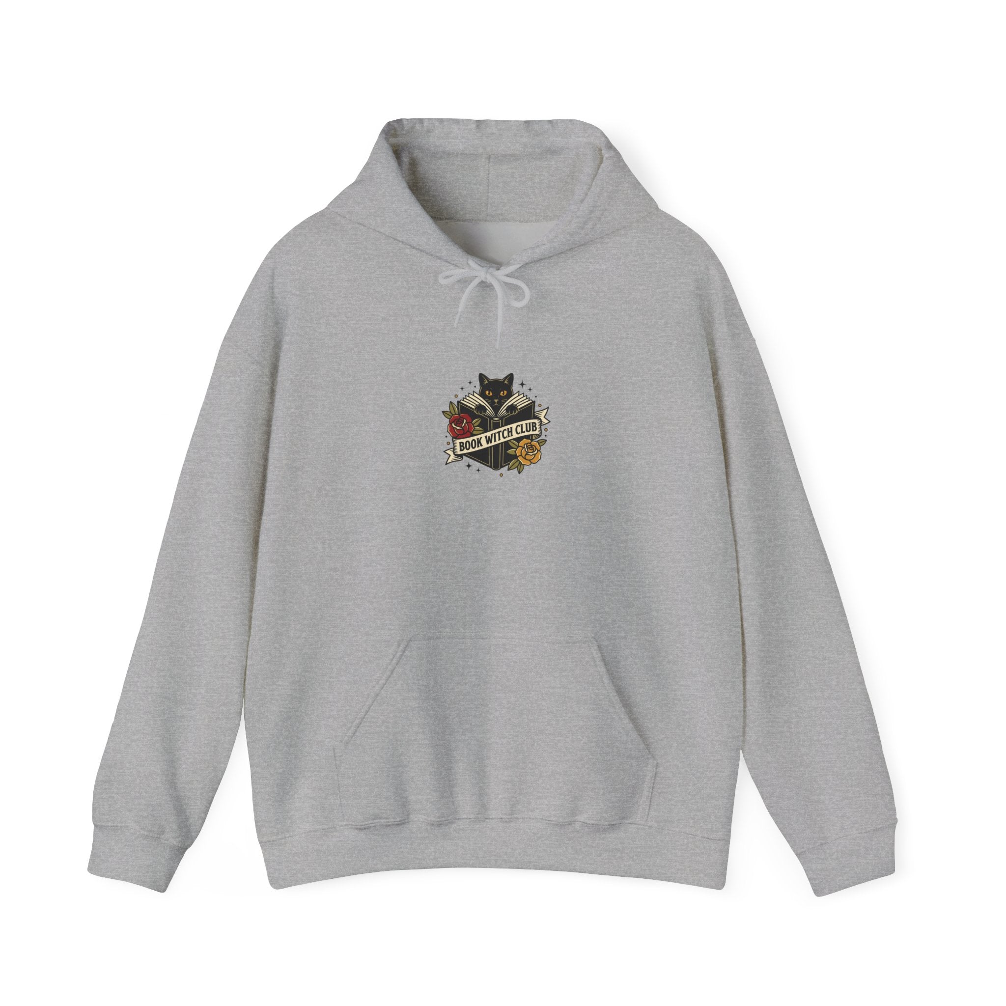 Cat & Roses Traditional Tattoo Hoodie | Vintage Flash banner, Bold Outline