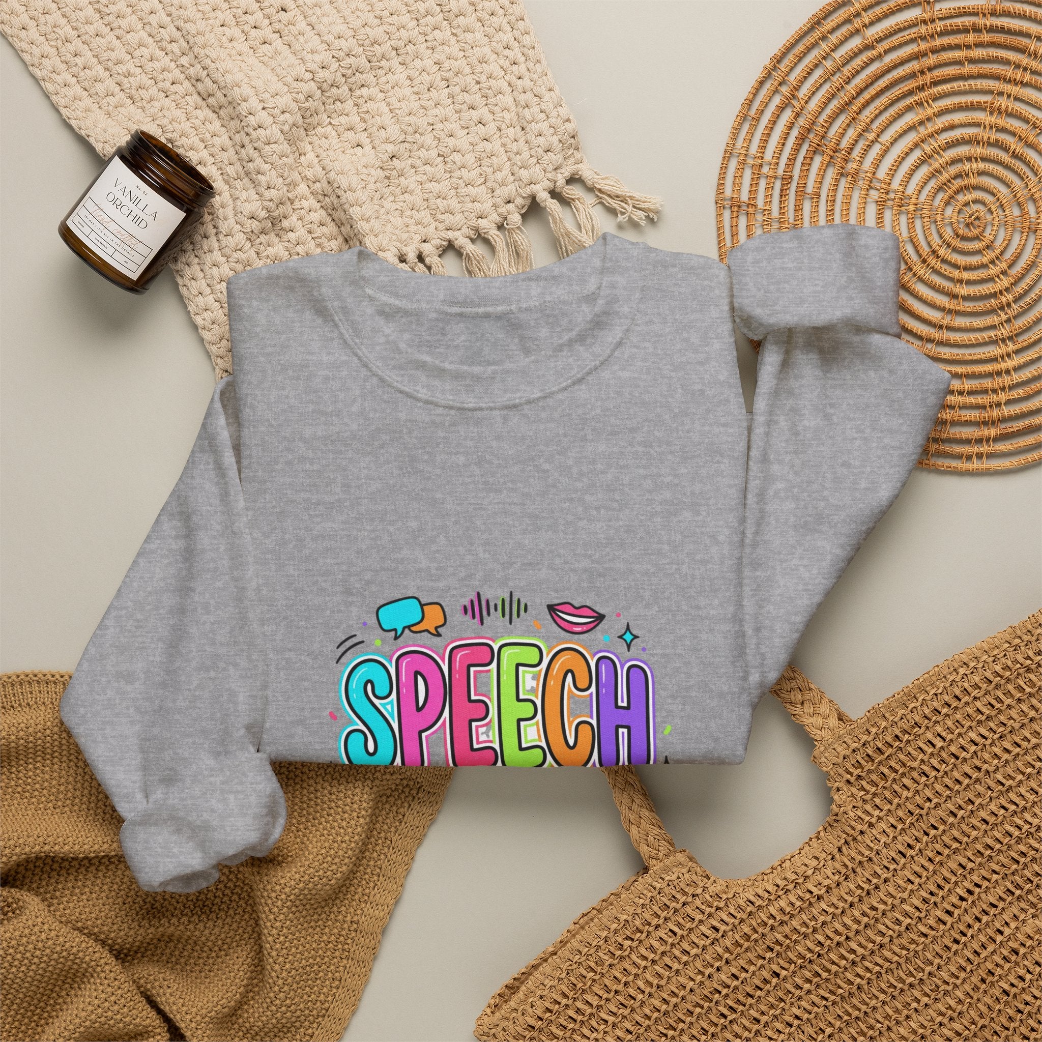 Speech Therapist Crewneck Sweatshirt | School Staff Apparel, Support Staff