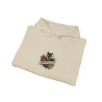 Cat & Roses Traditional Tattoo Hoodie | Vintage Flash banner, Bold Outline