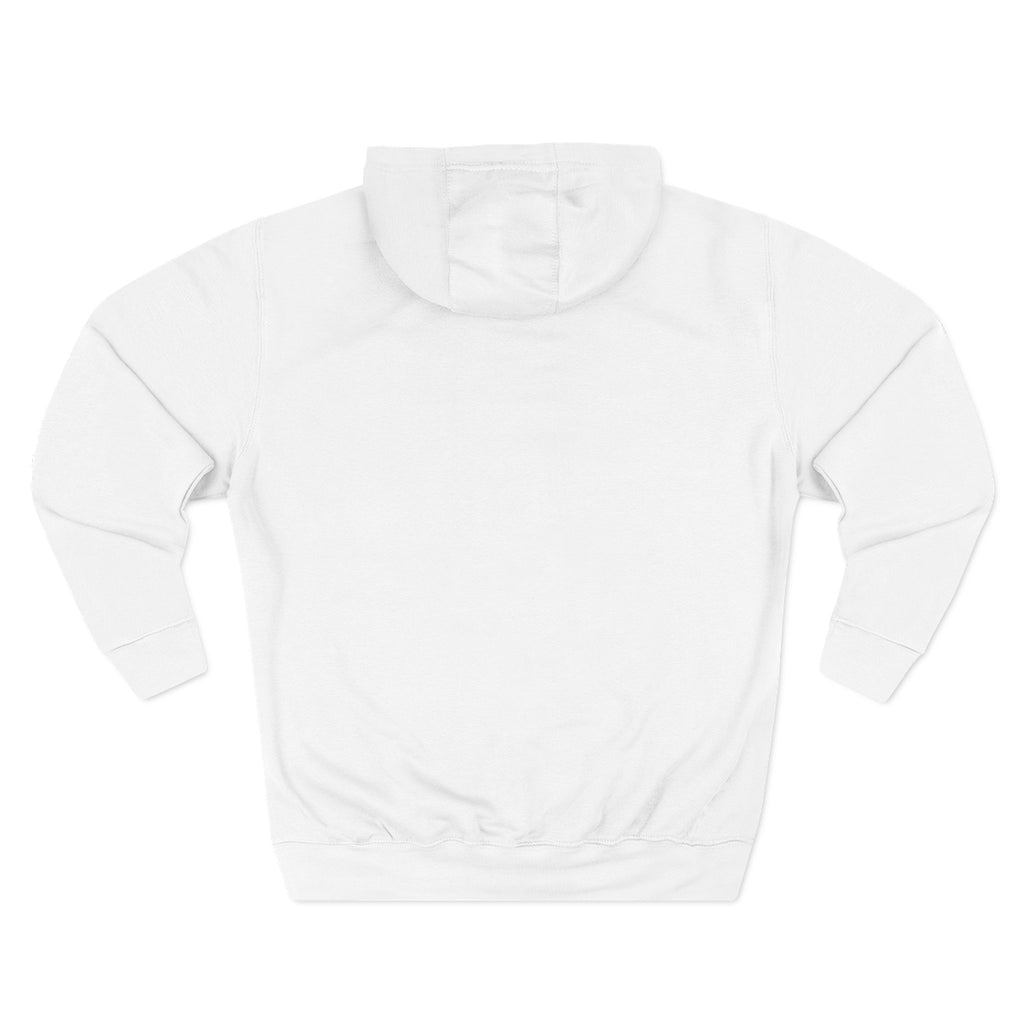Minimal White Fleece Hoodie — Subtle Tiny Front Text