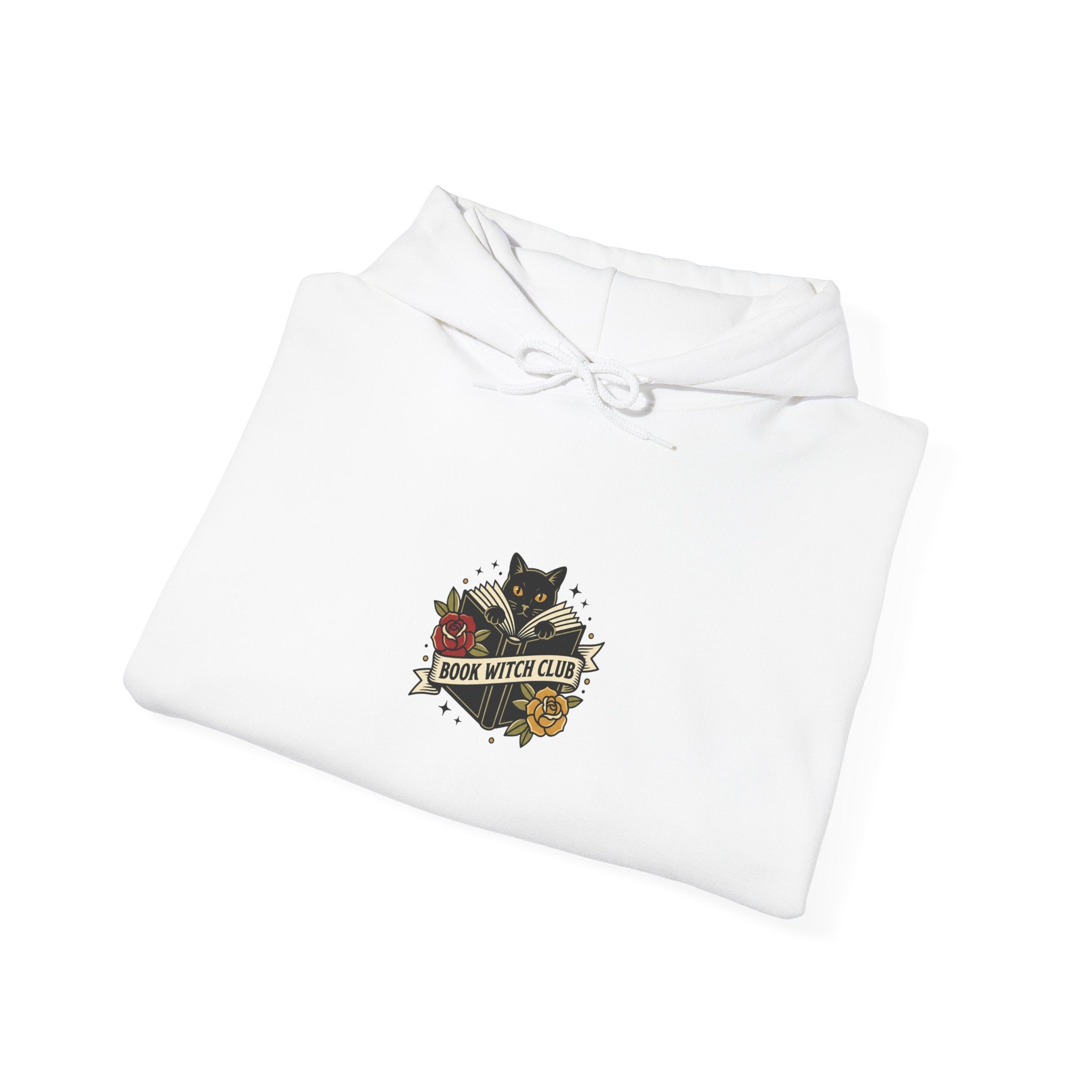 Cat & Roses Traditional Tattoo Hoodie | Vintage Flash banner, Bold Outline