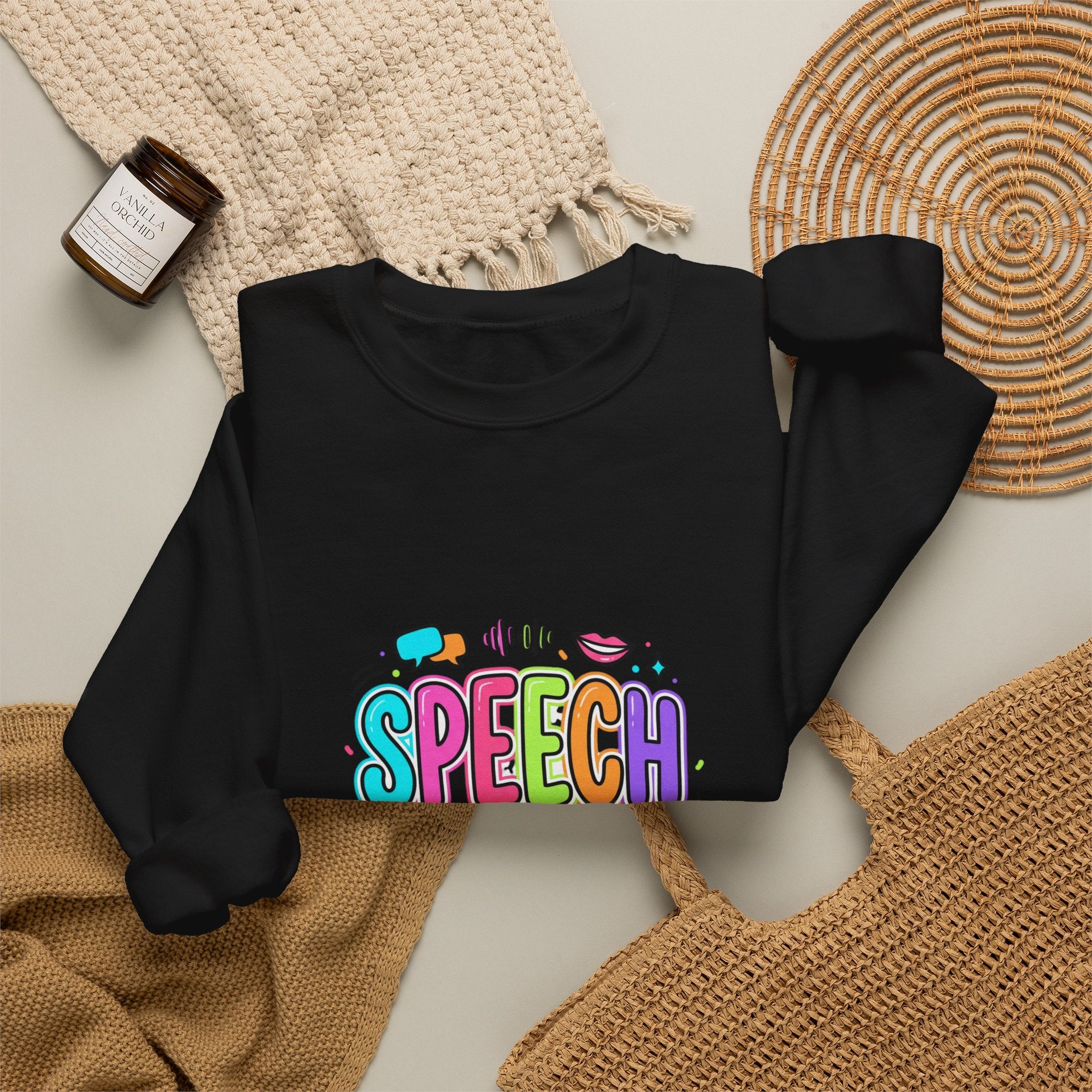 Speech Therapist Crewneck Sweatshirt | School Staff Apparel, Support Staff