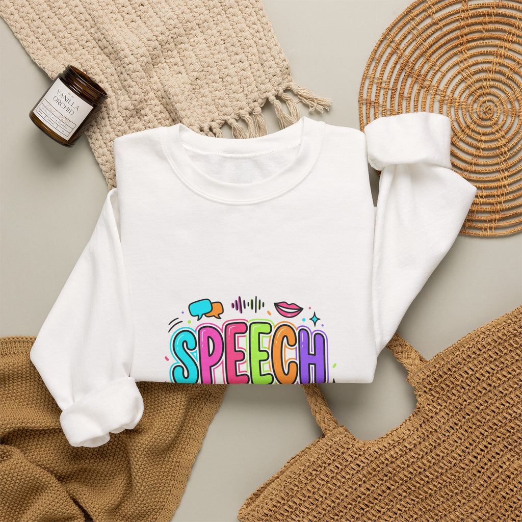 Speech Therapist Crewneck Sweatshirt | School Staff Apparel, Support Staff