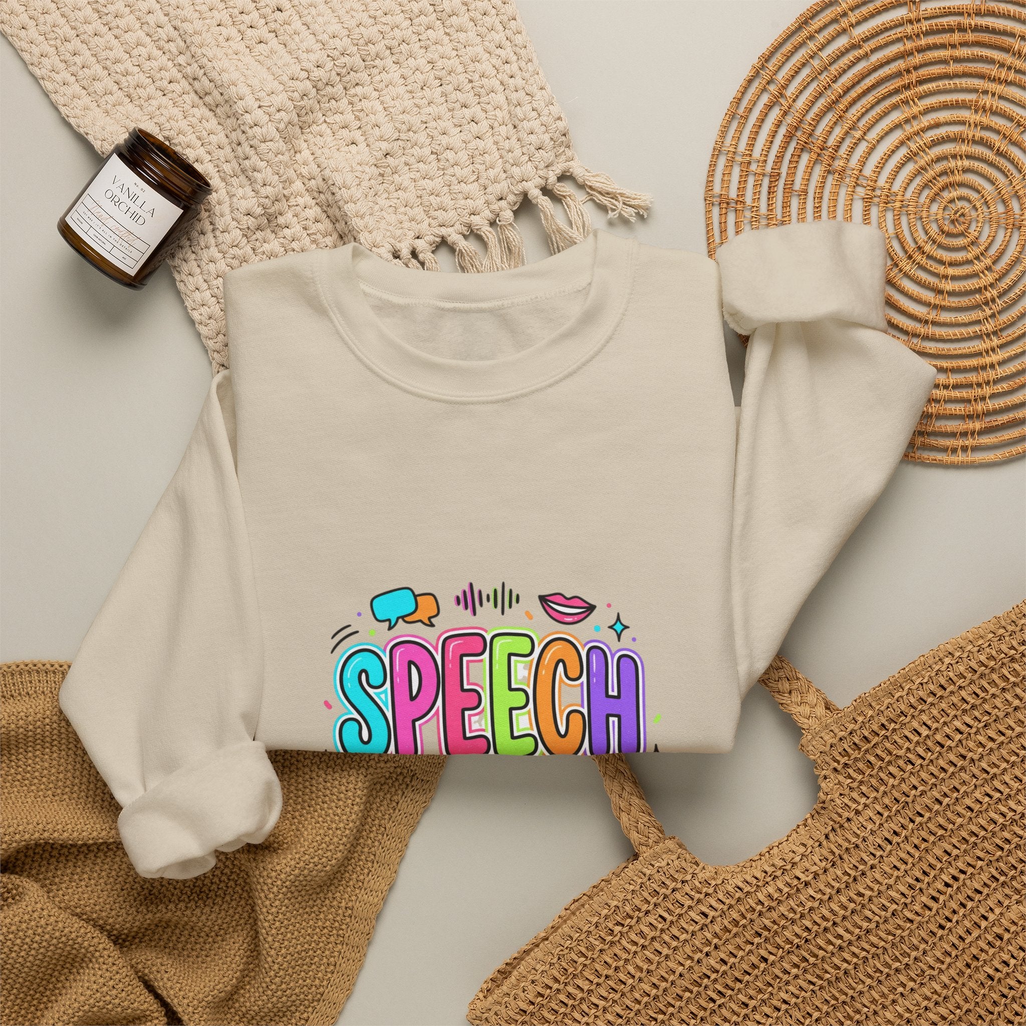 Speech Therapist Crewneck Sweatshirt | School Staff Apparel, Support Staff