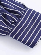 Women Striped Loose Shirt For Women Casual Turndown Collar Single Breasted Long-sleeve Blouse New Summer Office Lady Shirts