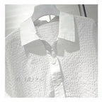 Woman Clothing T-shirts High-grade Short-sleeved Shirt Women's Summer Loose Slim Drawstring Shirt Design Sense Niche Short Top